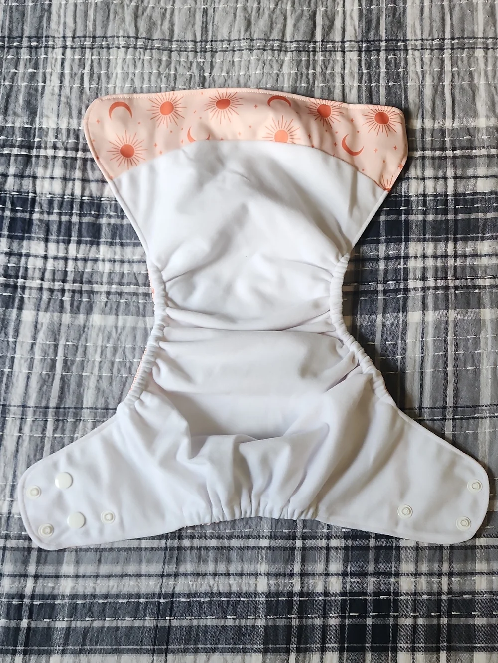 HappyFlute Reusable Cloth Diaper - Pink, White, Brown